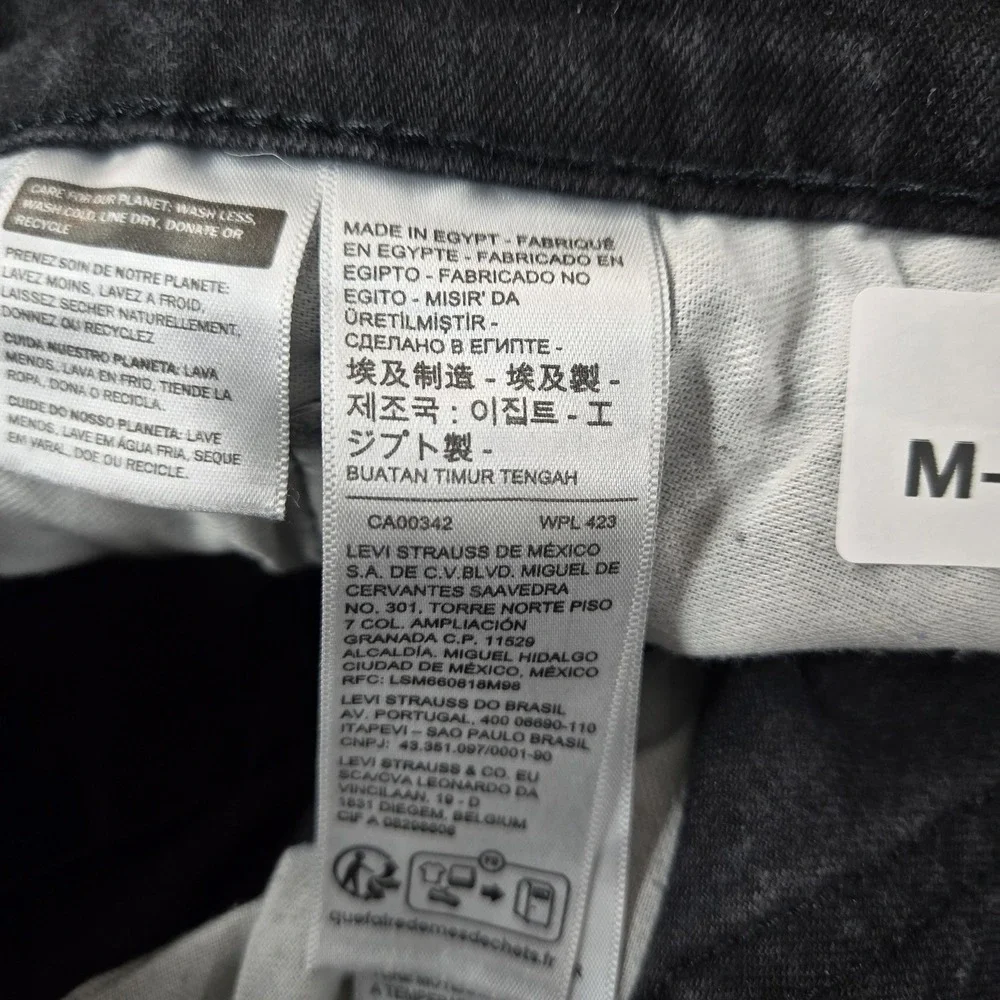 Levi's 514 Men Jeans 34X32 Black Denim Straight Fit‎ Grunge 31